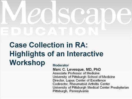 Case Collection in RA: Highlights of an Interactive Workshop