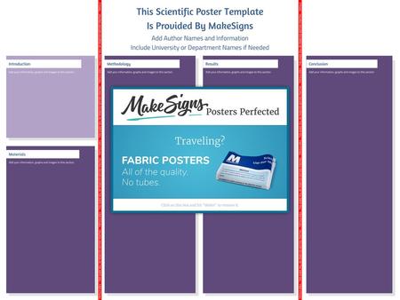 This Scientific Poster Template Is Provided By MakeSigns