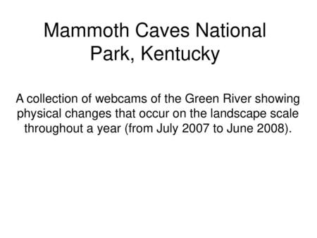 Mammoth Caves National Park, Kentucky