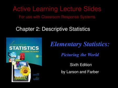 Elementary Statistics: