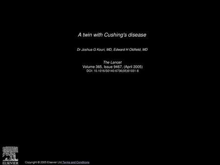 A twin with Cushing's disease