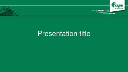 Presentation title.