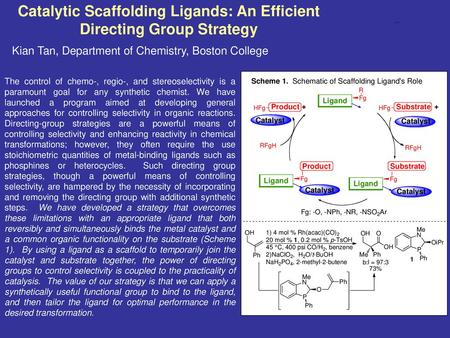 Catalytic Scaffolding Ligands: An Efficient Directing Group Strategy