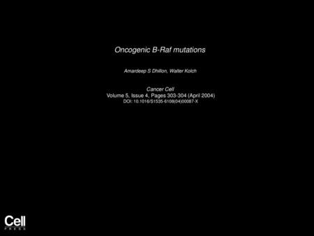 Oncogenic B-Raf mutations