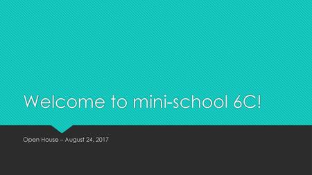 Welcome to mini-school 6C!