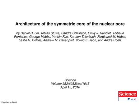 Architecture of the symmetric core of the nuclear pore