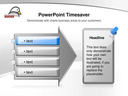 Demonstrate with charts business areas to your customers