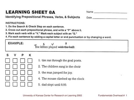 Sentence Writing Strategy: Simple & Compound