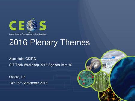 2016 Plenary Themes Alex Held, CSIRO