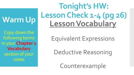 Equivalent Expressions