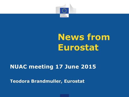 NUAC meeting 17 June 2015 Teodora Brandmuller, Eurostat