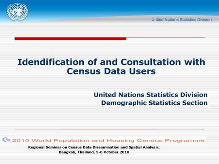 Idendification of and Consultation with Census Data Users