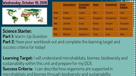 Part 1: Warm-Up Question