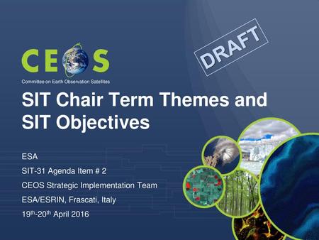 SIT Chair Term Themes and SIT Objectives