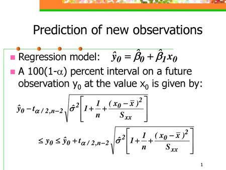 Prediction of new observations