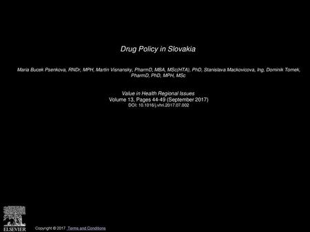 Drug Policy in Slovakia