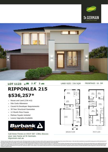 RIPPONLEA 215 $536,257* LOT LAND SIZE: 336 SQM