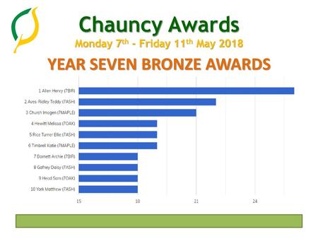 YEAR SEVEN BRONZE AWARDS