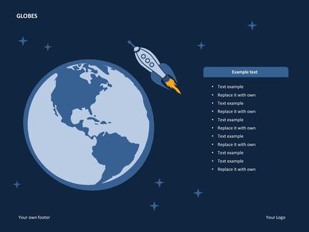 GLOBES Example text Text example Replace it with own Your own footer