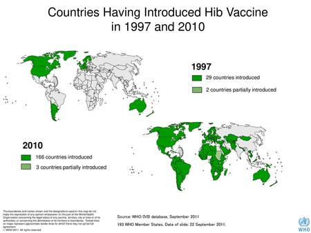 Countries Having Introduced Hib Vaccine