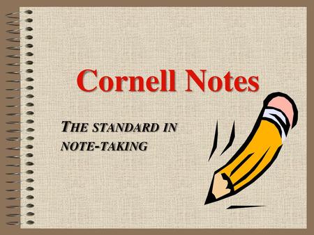 The standard in note-taking