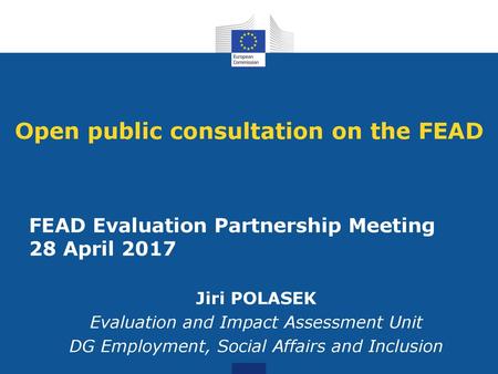 Open public consultation on the FEAD