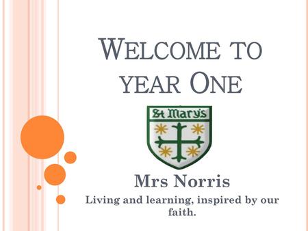 Mrs Norris Living and learning, inspired by our faith.