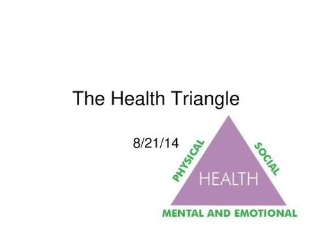 The Health Triangle 8/21/14.