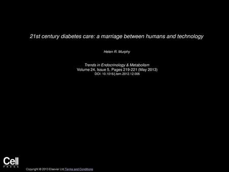 21st century diabetes care: a marriage between humans and technology