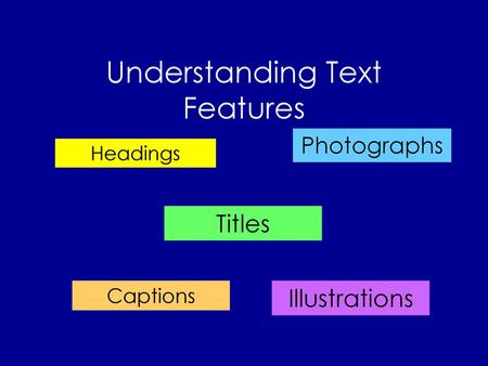 Understanding Text Features