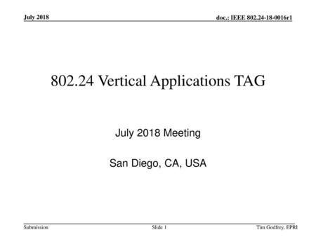 Vertical Applications TAG