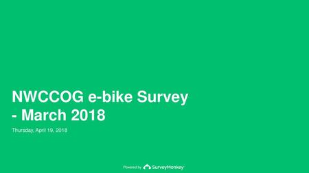 NWCCOG e-bike Survey - March 2018