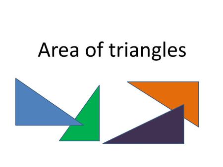 Area of triangles.