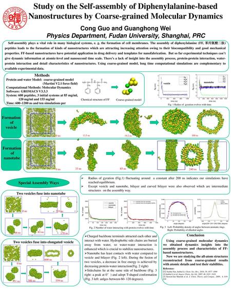 Study on the Self-assembly of Diphenylalanine-based Nanostructures by Coarse-grained Molecular Dynamics Cong Guo and Guanghong Wei Physics Department,