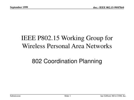 IEEE P Working Group for Wireless Personal Area Networks