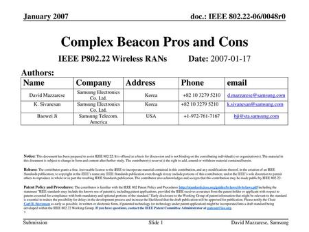 Complex Beacon Pros and Cons