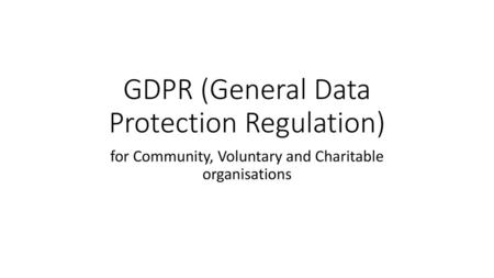 GDPR (General Data Protection Regulation)