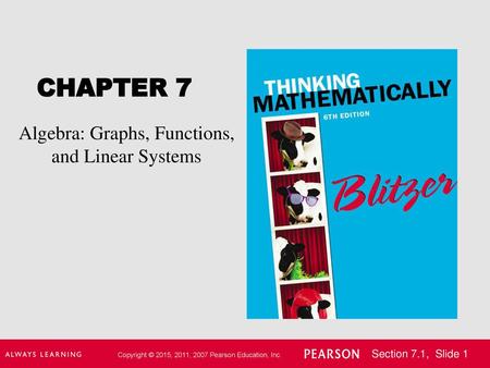 Algebra: Graphs, Functions, and Linear Systems