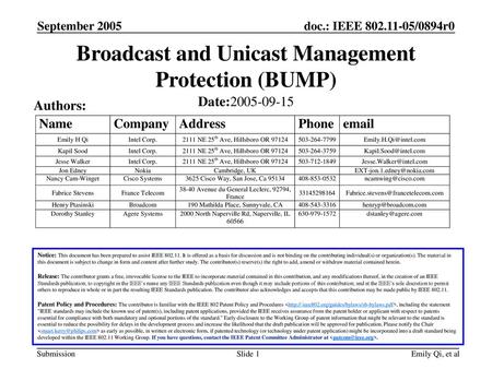 Broadcast and Unicast Management Protection (BUMP)