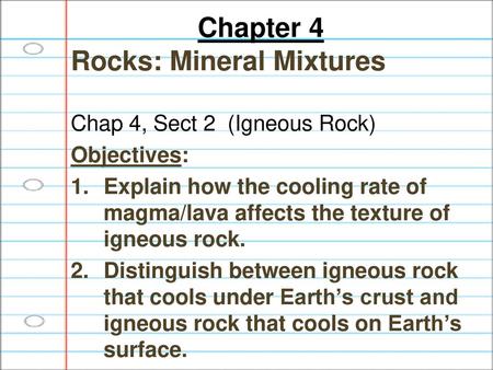 Rocks: Mineral Mixtures