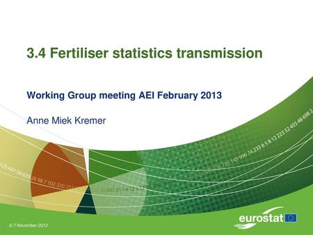 3.4 Fertiliser statistics transmission