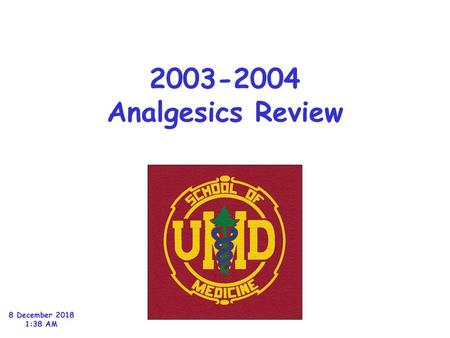 2003-2004 Analgesics Review 8 December 2018 1:38 AM.