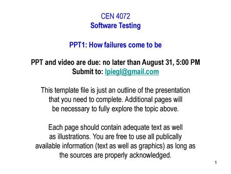 PPT1: How failures come to be