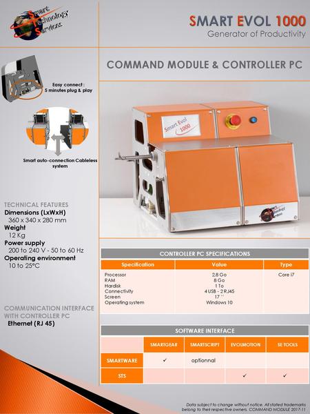 SMART EVOL 1000 Generator of Productivity