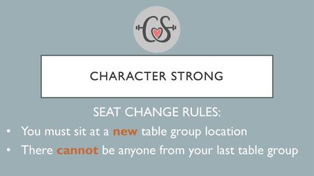 You must sit at a new table group location