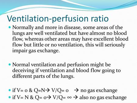 Ventilation-perfusion ratio