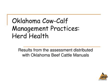 Oklahoma Cow-Calf Management Practices: Herd Health