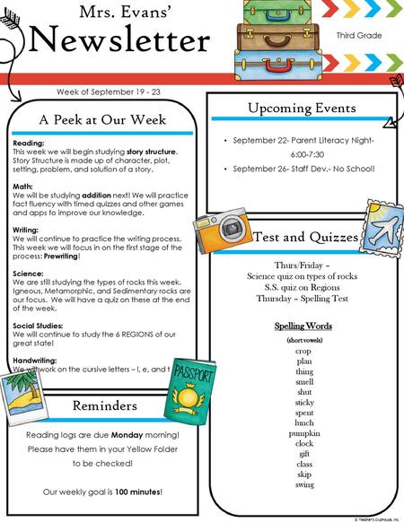 Spelling Words (short vowels)