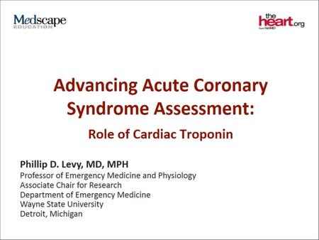 Advancing Acute Coronary Syndrome Assessment: