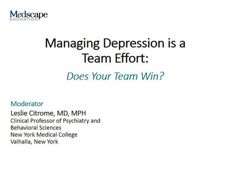 Managing Depression is a Team Effort: